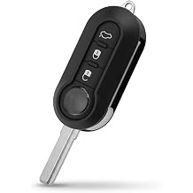 3-Button Flip Car Key Fob Shell with Uncut Blade for Fiat Models