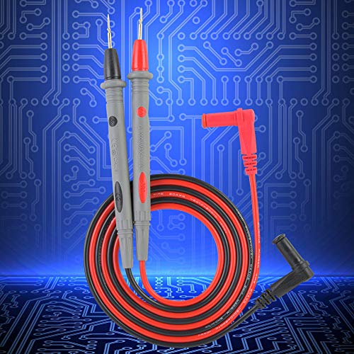 Image of Multimeter Needle Tip Probe Pen, Flexible Accurate Test Leads for Multimeter Repair Diagnostics PVC Silicone Copper 20A 109cm 2Pcs