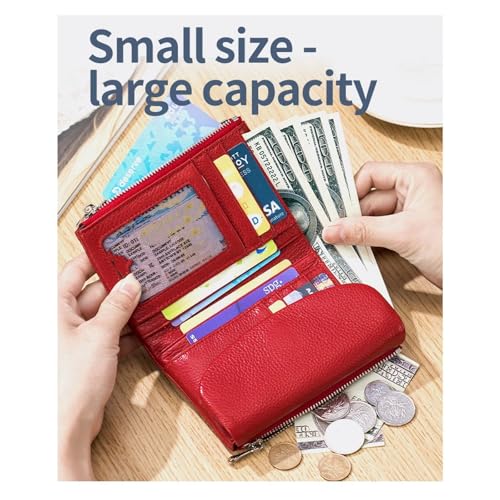 Joyfullygo Wallet, Joyfullygo Unisex Pebble Leather Wallet, 2025 New Updage Genuine Leather Coin Purse with Credit Card Holder, Coin Holder & Cash Slots (Purple)2