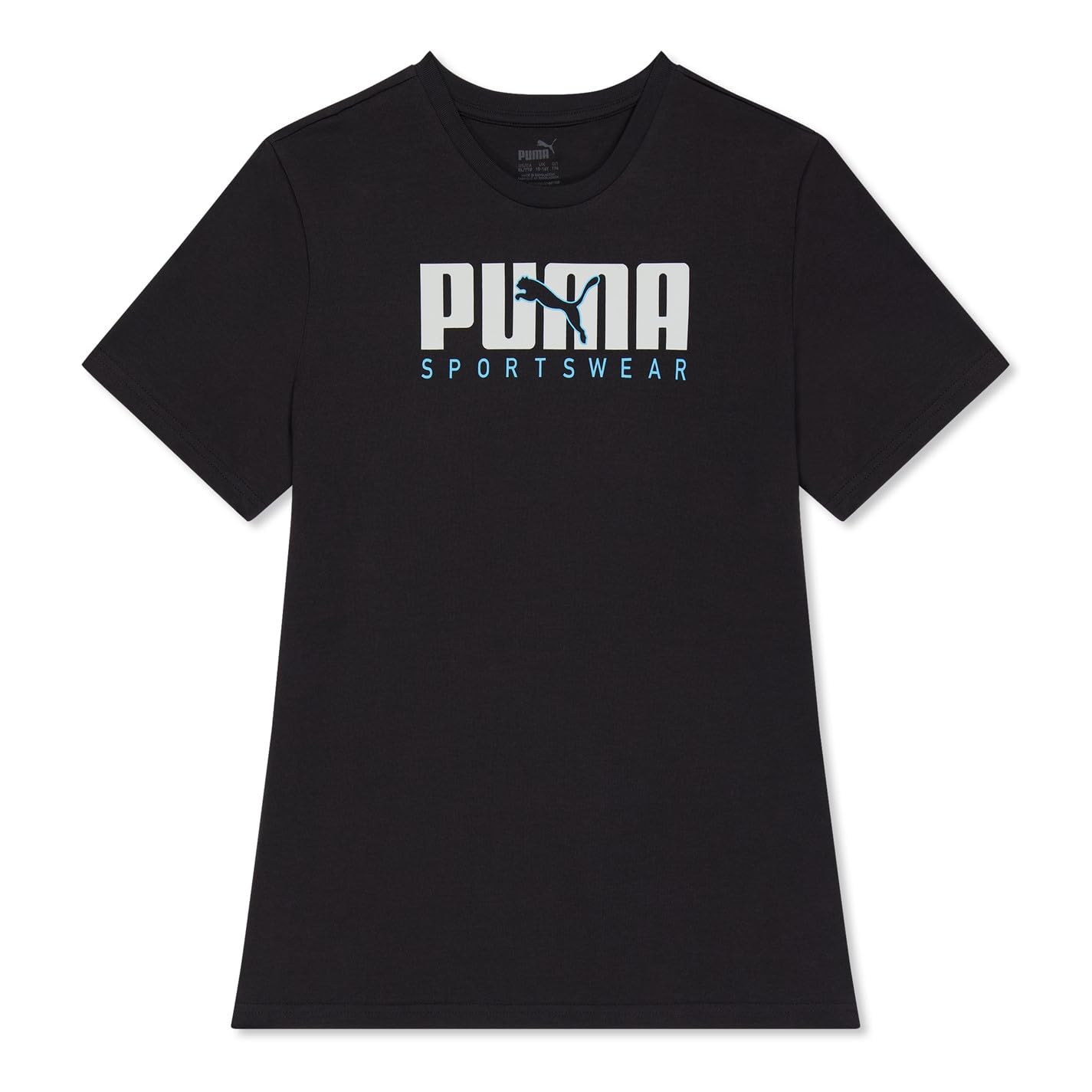 Puma  Kids ' Key Graphic T-Shirt - Black Puma Black - 15 (3XL)