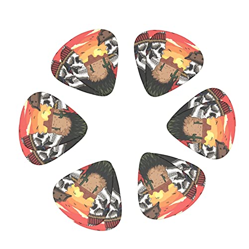 Lot de 12 médiators de guitare rétro indiens en forme de tête de mort pour guitare électrique, basse, acoustique, cadeau pour les amateurs de guitare avec boîte - Les Beatles, Paul McCartney, John Lennon, RIngo Starr, George Harrison Lot de 12 médiators de guitare rétro indiens en forme de tête de mort pour guitare électrique, basse, acoustique, cadeau pour les amateurs de guitare avec boîte – Image 3