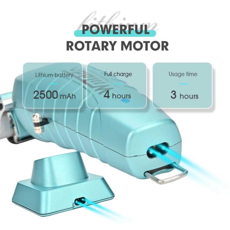 Image of WMARK Men Ng-133 Professional Zero Gapped Hair Trimmer Precision 440C (9Cr18) Stainless Steel Fade Blade & Ceramic Moving Blade 8000 Rpm Dc Motor Charging Pod 8 Guide Comb Taper Lever 180 Min