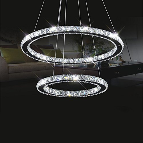 Lustre en cristal moderne plafonnier lampe de salon chambre ronde 30 50cm