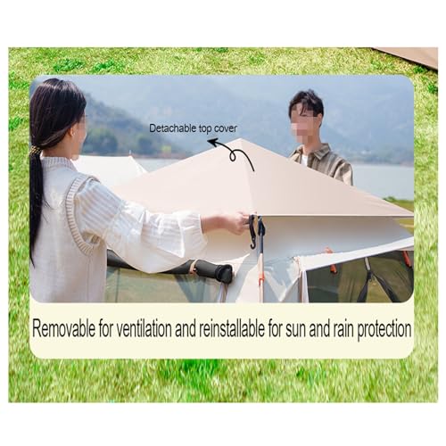 Carpa plegable portátil para camping y playa blanca miniatura 6