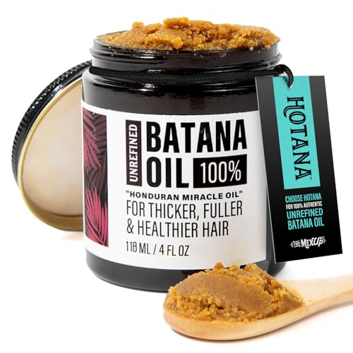 Unrefined Batana Oil for Hair Growth – Authentic & Organic Dr Sebi Batana Hair Mask from Honduras – Natural Hair Growth Oil – 4 Ounce Jar