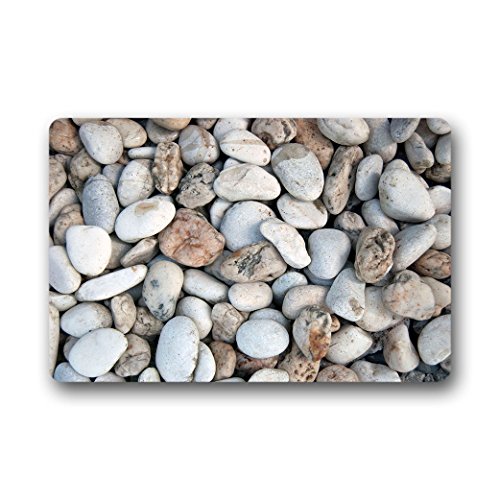 Doubee Custom Pebble Felpudo jardín y casa de Goma Antideslizante Felpudo para Interior/al Aire Libre Entrada esteras 60 cm x 40 cm, Tela, A, 23.6"x15.7"