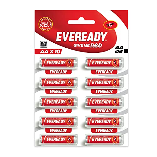 Image of Eveready Carbon Zinc AA Batteries | Pack of 20 | 1.5 Volt | Highly Durable & Leak Proof | AA Battery