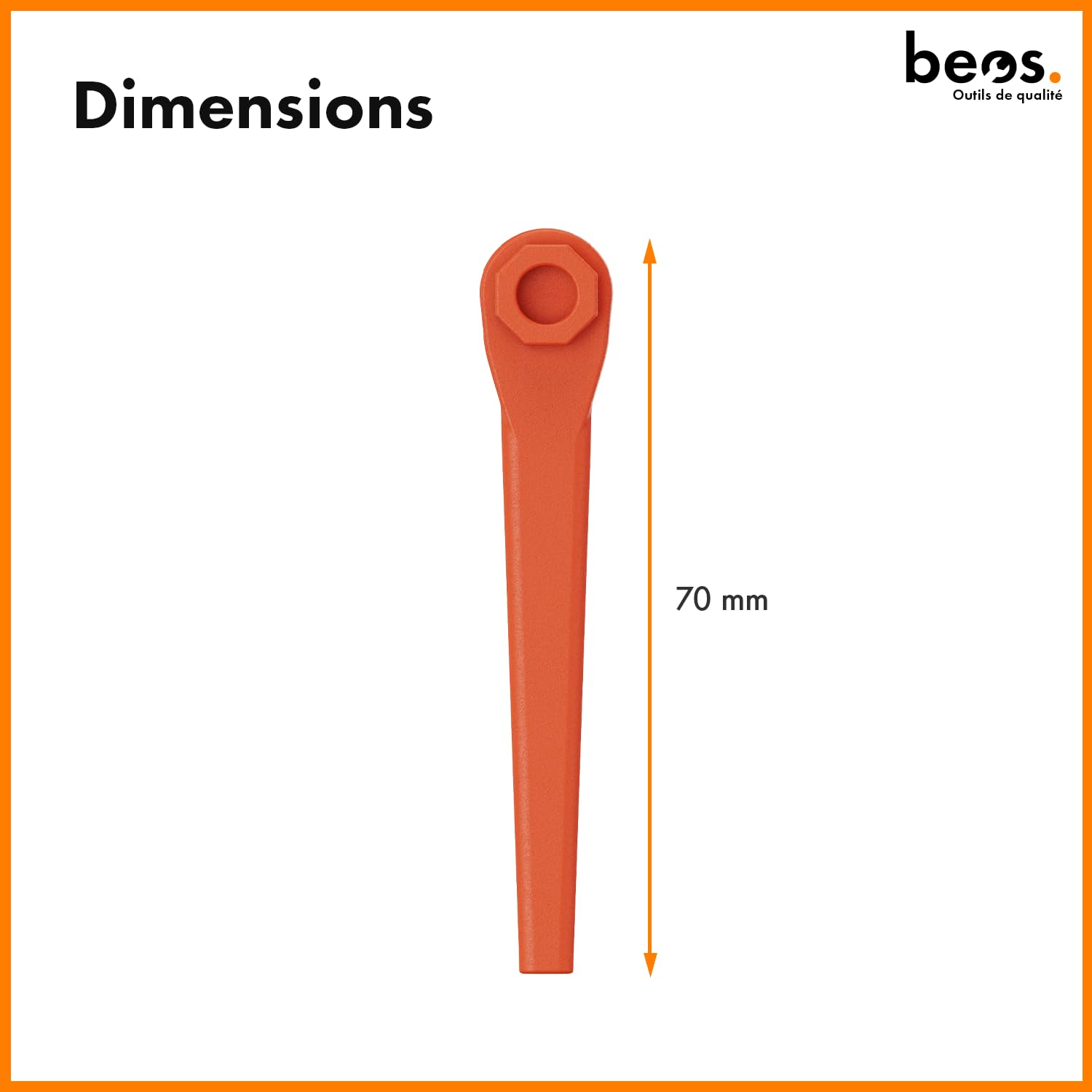 BEOS 100x Lames de Rechange pour Coupe-Bordures Gardena - Lames en Plastique pour Gardena AccuCut, Comfort Cut Li18/23R & LI18/23RO, EasyCut Li 18/23R, Turbotrimmer AccuCut 400 LI & 450LI