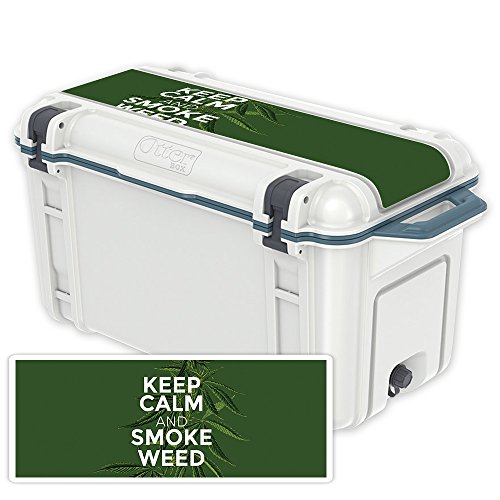 MightySkins (Cooler Not Included) Skin Compatible with OtterBox Venture 65 qt Cooler Lid - Smoke Weed | Protective, Durable, and Unique Vinyl Decal wrap Cover | Easy to Apply | Made in The USA