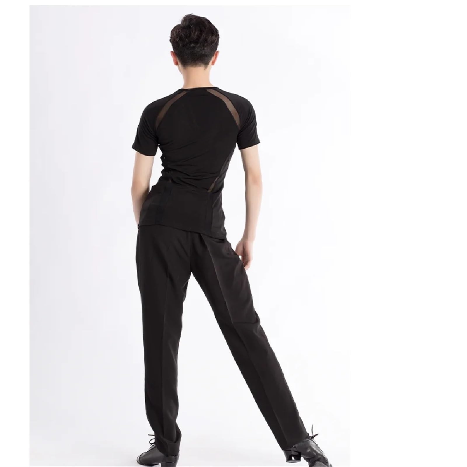 latein Tanzhose Hohe Taille Design Hosen Männlichen Latin Dance Hosen for Männer Leistung Bauch Moderne Tanz Kleider