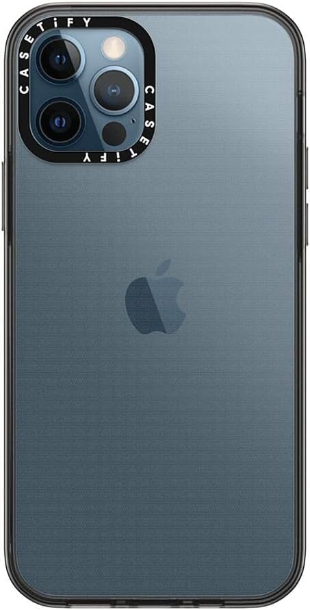 CASETiFY Compact iPhone 12 / iPhone 12 Pro Case [2X Military Grade Drop Tested / 4ft Drop Protection] - Clear Black - Image 4