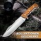 Purple Dragon Großes Outdoor Messer – 7mm Klingenrücken, Full Tang Survival Messer aus Hochkohlenstoffstahl, Machete mit Scheide, Ideal für Bushcraft, Camping, Holz hacken, Geschenk für Männer, Khaki