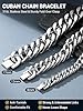 PROSTEEL Chain Bracelet for Men Stainless Steel Silver Cuban Link Large Bracelets Chunky Heavy Jewellery for Boys Teen 8mm 23cm #3