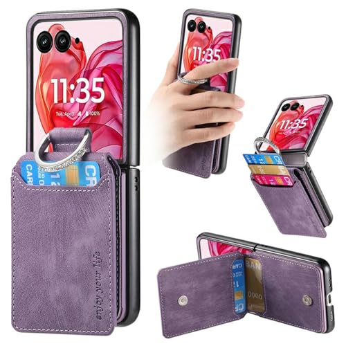 motorola Razr60s/Razr60d M-51F/razr50s/razr50d M-51E/Razr60/Razr50 ���p �P�[�X �X�G�[�h��PU���U�[+PC 2�w�\�� �n�C�u���b�h�ɂ��ϏՌ� 180�x�܂��� �����h�~ �w�����O�t�� ��