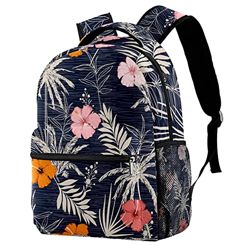 Sac à dos voyage floral scandinave robuste et étanche avec porte-bouteille