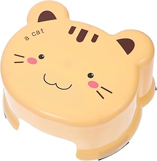 Homoyoyo Cartoon Plastic Stool Kids' Step Stools Toddler Potty Toddler Stool Bathroom Toilet Stool Potty Training Stool Bed Step Stool Small Stool Short Stool Cartoon Stool Non-Slip Ladder