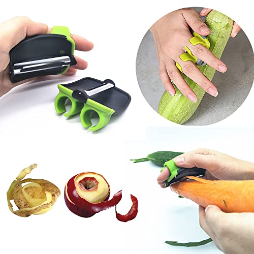 Silicone Finger Grips Peeler, Palm Peeler, Finger Potato Peeler, Ergonomically Designed Kitchen Gadgets, Peeling Tools With Handle, Suitable For Cucumbers, Carrots, Potatoes, Apples, Etc. Muqi92230 #TOP4