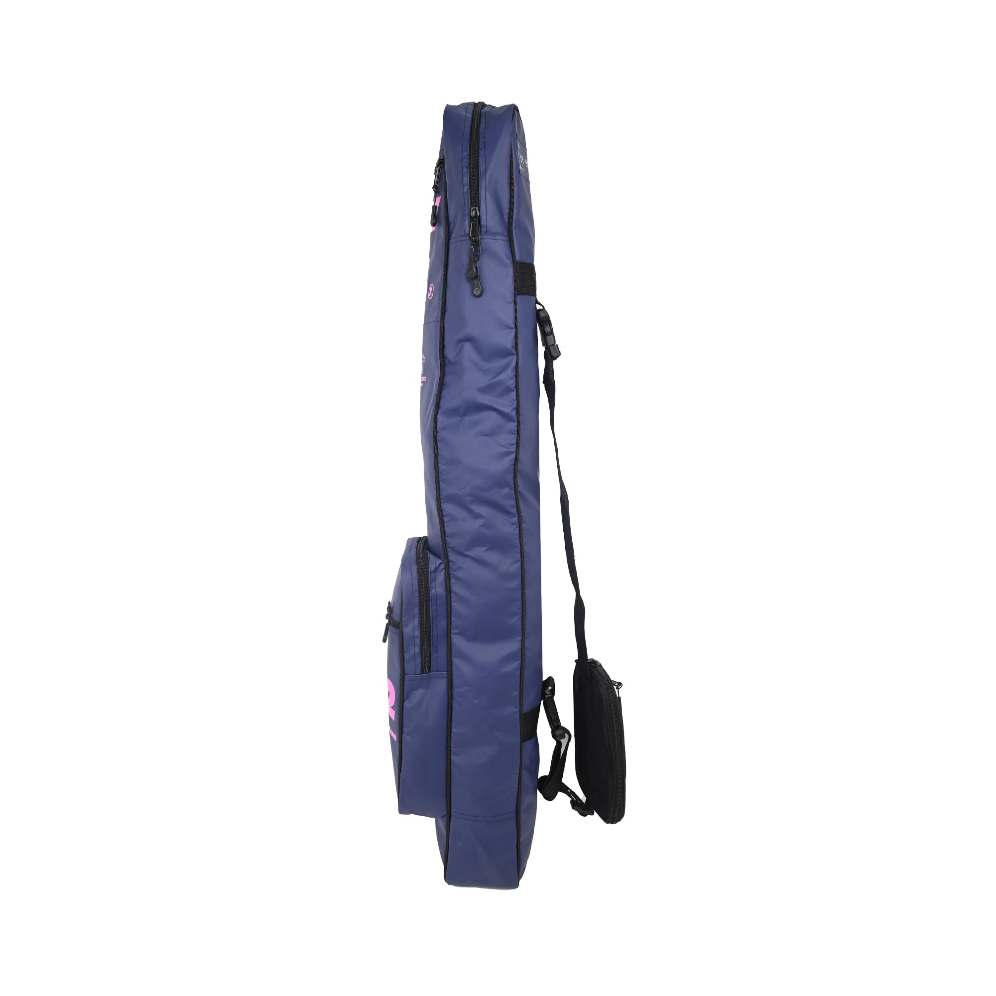 Y 1 sac de hockey C.2, sangle rembourrée, parfait pour les juniors, petits compartiments séparés, espace pour 2 bâtons, 30L, bleu marine/rose
