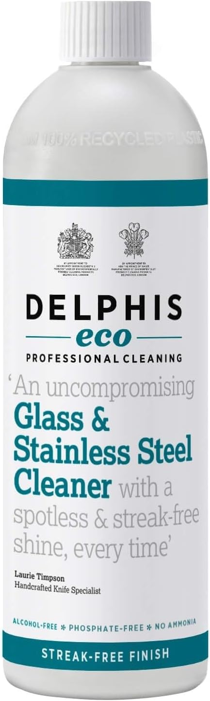 Delphis Eco Glass, Window & Stainless Steel Cleaner 700ml | Eco Friendly | Window Cleaner | Car Glass Cleaner