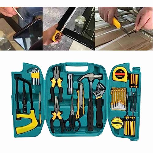 Kit de herramientas combinadas para reparación doméstica 27 piezas miniatura 7