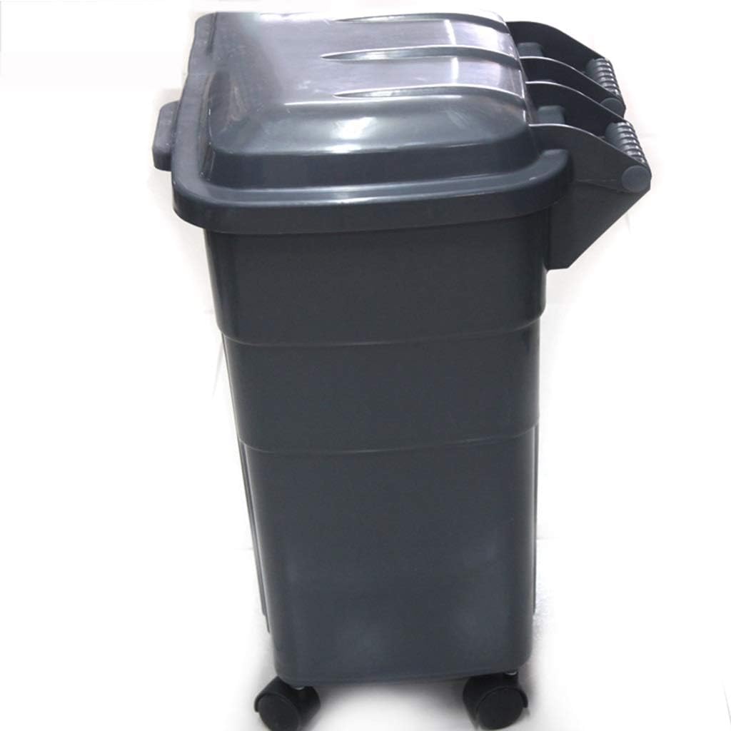 Waste Bins,Rrubbish Bin Outdoor Bin Trash Can, Outdoor Trash Can with Lid, Garbage Bin with Wheeled, Large 70 Litre, Patio, Garden, Trash Can for Kitchen, Office, Home，Commercial Home Garden Storage/B