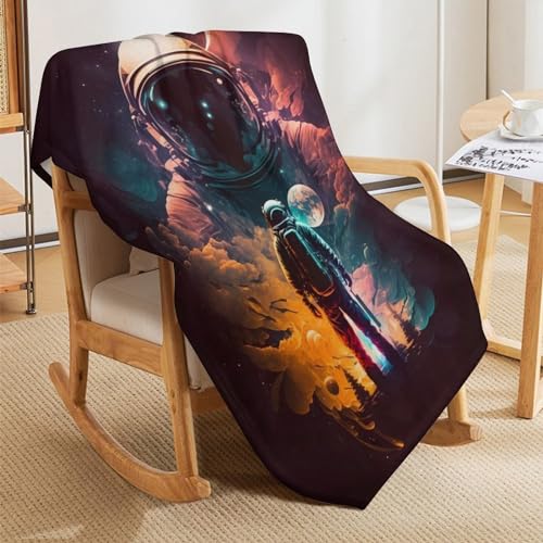 Manta de astronauta espacial, franela de sofá, toalla de playa y pícnic 150x200 cm 8