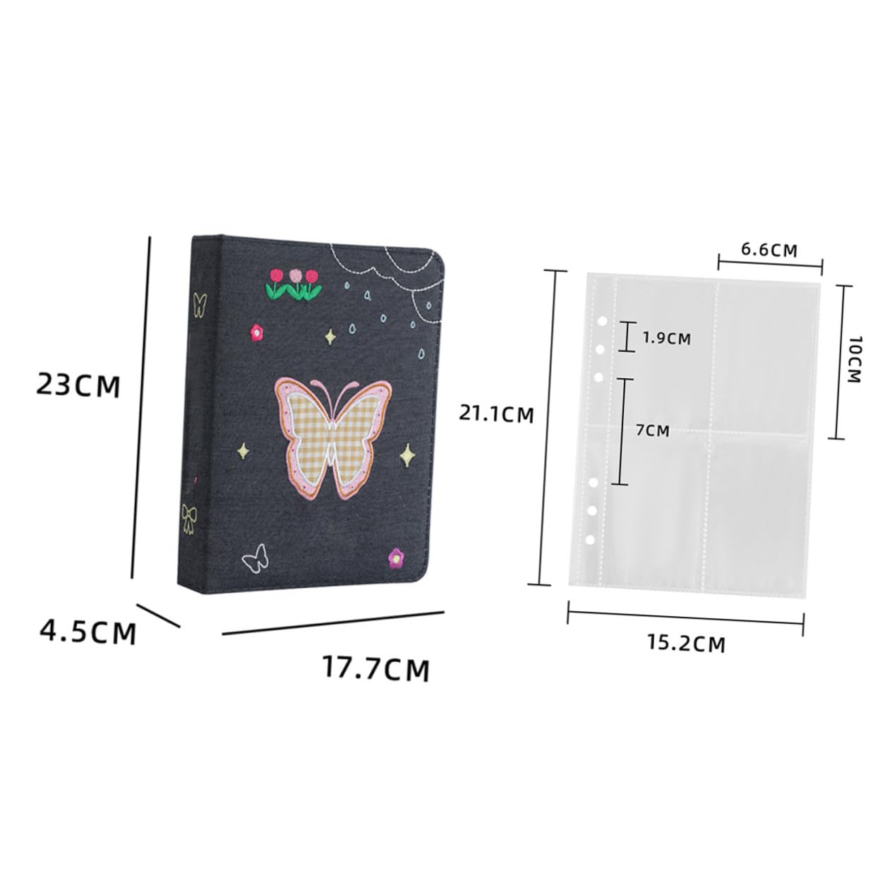 OUNONA 5 Set Album Fotografico Portatile per Carte e Foto Raccoglitore Decorativo con Copertura e Pagine Quadruple per Speciali