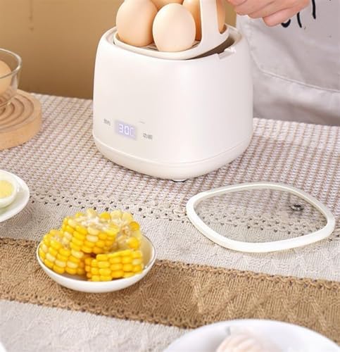 Smart Egg Cooker - Fully Automatic Electric Boiler for Hard/Soft Boiled Eggs - Rapid Mini Egg Maker for Perfect Steamed Eggs - Kitchen Essential for Fast Breakfast