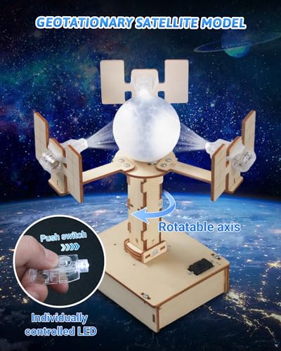 Image of Poraxy - STEM Kits for Kids 8-10-12 Years, 5 Wooden 3D Puzzle Games, Construction Projects, Educational Experiments, Toys for Ages 8-13 Years, Gifts