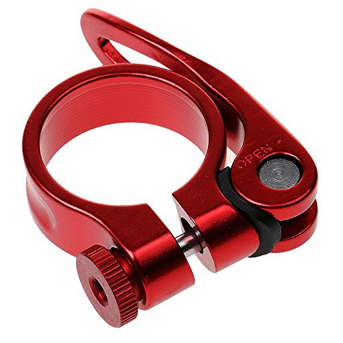 soccik Aluminium Collier de serrage de selle vélo de fixation rapide Kit Collier tige de selle Collier de serrage de selle Anneau de serrage selle Serrage Fermeture Rapide 34,9 mm pour vélo