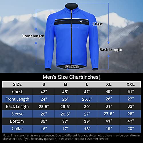 Jaqueta masculina de ciclismo Souke Sports, Azul, Small