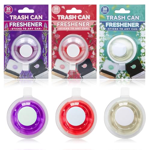 Ambientador Cubo Basura,Ambientadores De Hogar,Líquido Air Freshener Home,Aroma-Jazmín,Rosa,Lavanda,Ambientador para Cubo de Basura,Neutraliza Eficazmente Los Olores,3 PCS