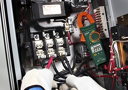 Image of Extech MA443 400A True RMS AC Clamp Meter with Non-Contact Voltage Detection, 1.2-Inch Jaw Opening, AC Current Measurement, Continuity, Resistance, Capacitance, Frequency, Data Hold, Backlit Display