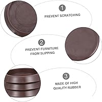 Vista 3 de Uonlytech 24 uds. Tazas de ruedas para muebles sin tapones para sillas mesas, sofás, pinzas de piso de plástico, salvaguarda madera dura lisa