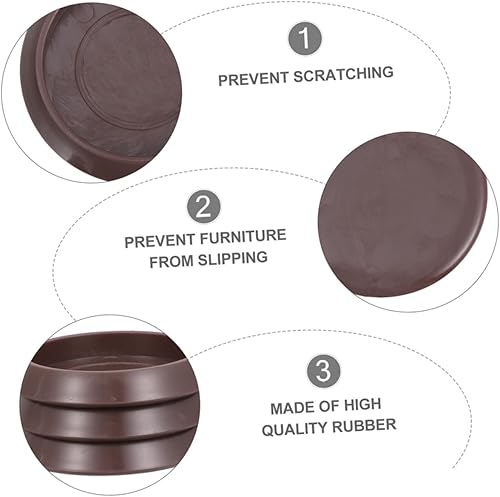 Miniatura 3 de Uonlytech 24 uds. Tazas de ruedas para muebles sin tapones para sillas mesas, sofás, pinzas de piso de plástico, salvaguarda madera dura lisa