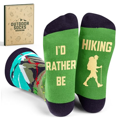 Hiking Socks - Perfect Outdoor Gifts for Outdoorsy Men and Women, Funny Christmas Socks for Hikers, Ideal Fitness Stocking Stuffers, Hiking Must-Haves, Essential Sports Accessories, Unique Hiker Gifts