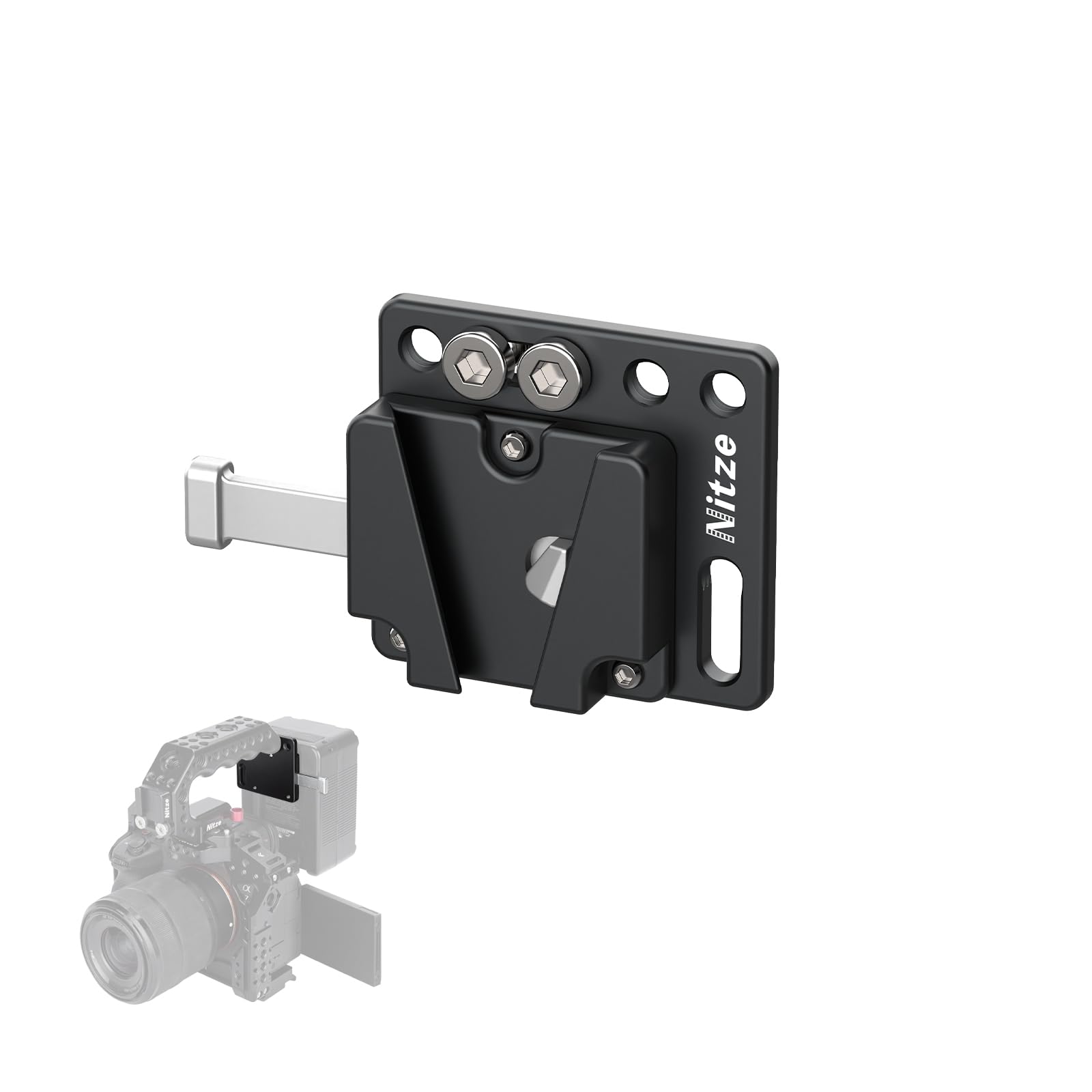 Amazon | Nitze Mini Vマウントバッテリープレート、アルミニウム合金V