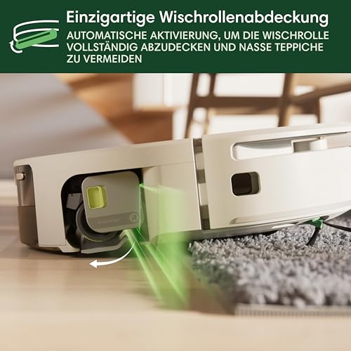 iRobot Roomba Max 705 Combo Saugroboter + AutoWash Dock: ausfahrbare, selbstreinigende Wischrolle, Wischabdeckung, Doppelbürsten, Selbstentleerung, Heißwäsche und Trocknung, umfährt Hindernisse, LiDAR