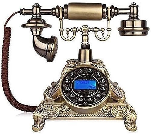 Téléphone classique filaire antique européen en résine : une idée cadeau rétro idéale