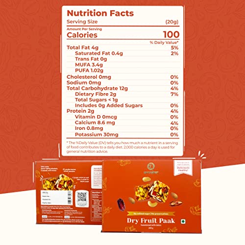Image of Anveshan Dry Fruit Paak Holi Hmaper - 350gm | Super Healthy Holi Hamper for Gifting | Sugar Free | 100% Natural | Made Using Dates, Nuts, A2 Desi Cow Ghee
