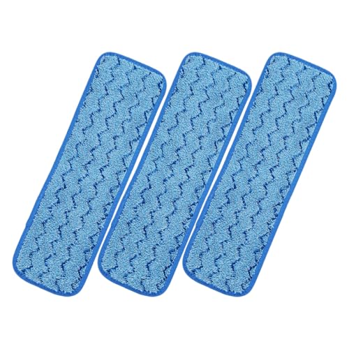 FESTFENDS 3 Piezas Almohadillas de Microfibra Reutilizables para Reemplazo del Cabezal del Trapeador, Lavables Excelente Absorción de Agua para Limpieza del Hogar
