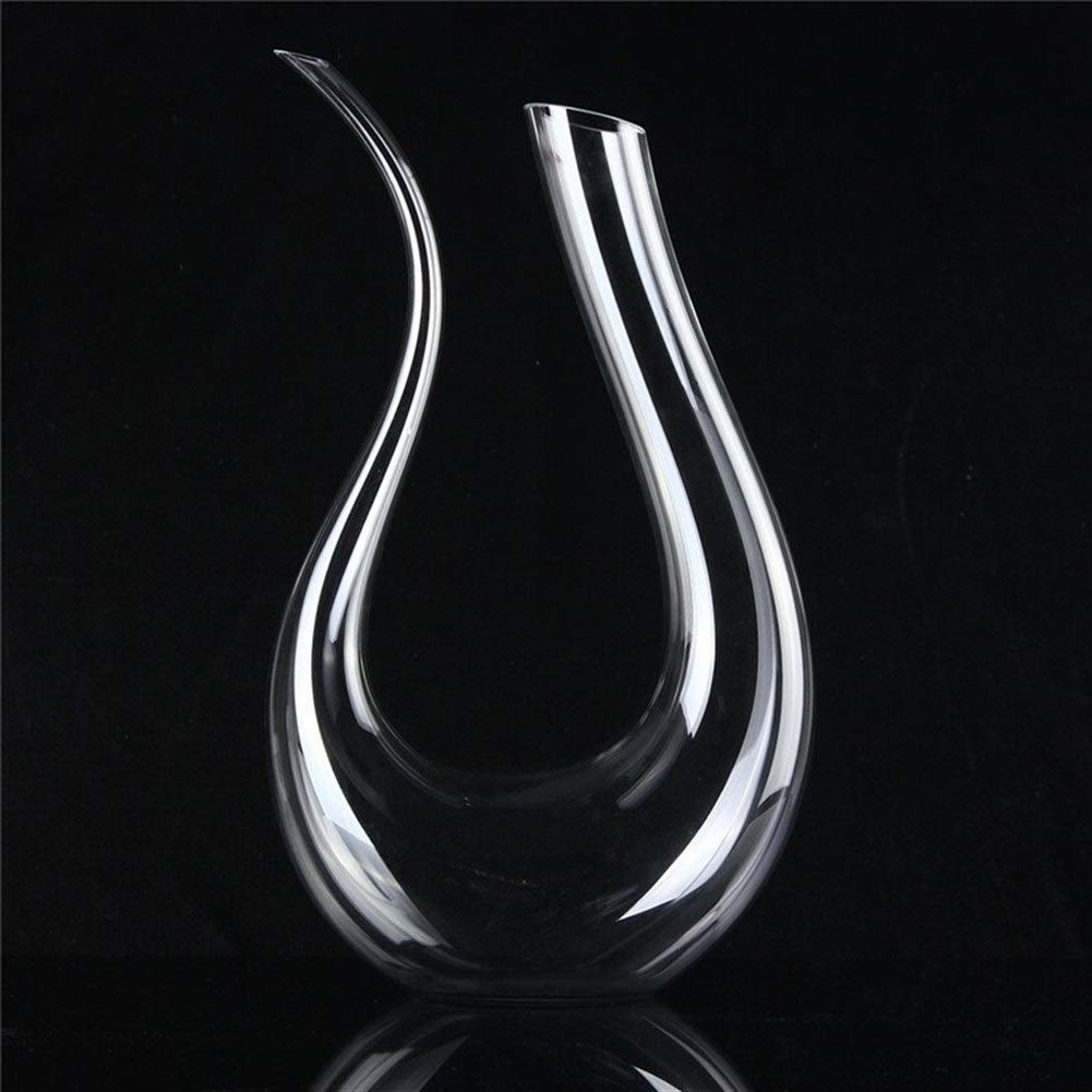 Vaso de cristal de 1500 ml Gran decantador de vino Vertedor Jarra Contenedor de vino Botella de agua Vasos para beber Conjunto de barra de jarra (Color : 1)