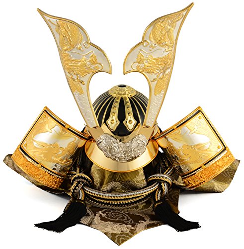 五月人形 伊達政宗 着用 兜収納飾り 兜飾り 平安義正作 本金箔焼箔