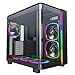Produktbild MONTECH, King 95 PRO Dual-Chamber ATX Mid-Tower PC-Gaming-Gehäuse, hoher Luftstrom, werkzeuglose Panels, stabile gebogene gehärtete Glasfront, sechs ARGB PWM Lüfter vorinstalliert mit Lüfter-Hub,