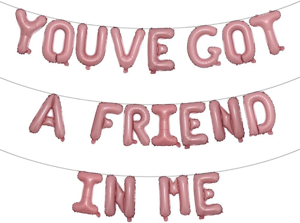 You've Got A Friend In Me Balloon Banner You've Got a Friend In Me Matching Toy Inspired Story Birthday Party Supplies (YOUVE GOT A FRIEND IN ME Pink)