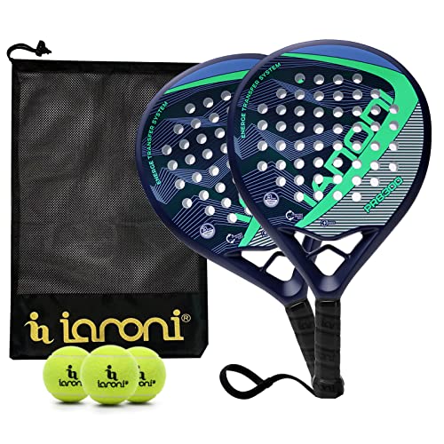 Image of Padel Racket Carbon Fiber Surface with EVA Memory Flex Foam Core Lightweight Padel Racquet