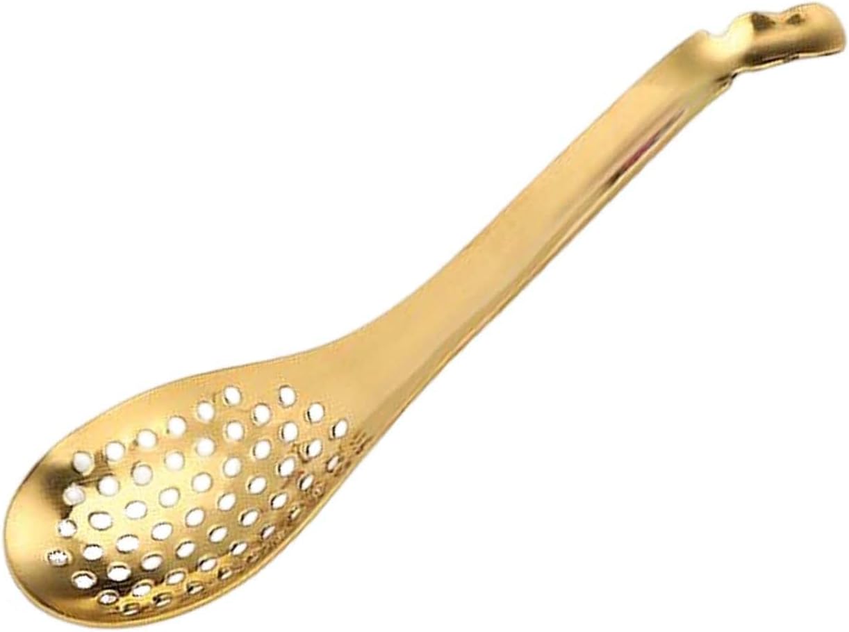 CALANDIS™ Spherification Spoon Stainless Small Slotted Spoons for Curry Sauces Cereals Aureate | Cooking Utensils | Kitchen Tools & Gadgets | Kitchen, Dining & Bar