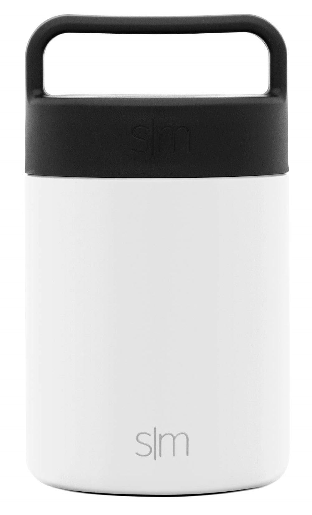 Simple Modern Food Jar for Hot Food | Reusable Stainless Steel Vacuum Insulated Leak Proof Lunch Storage for Smoothie Bowl, Soup | Provision Collection | 12oz | Winter White (Black Lid)