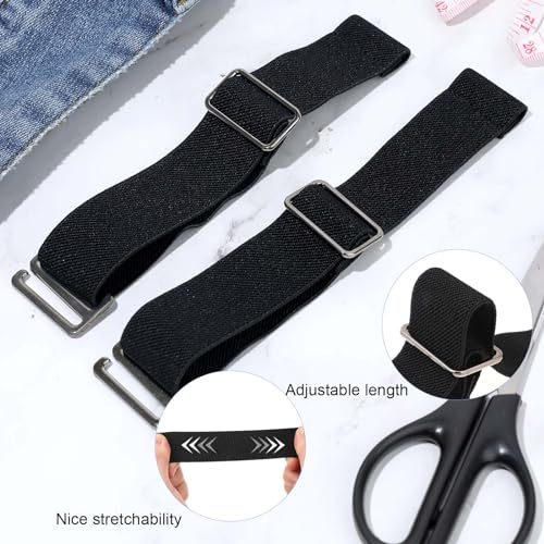 1 Pair/ 2PCS Elastic Belt, Newly Upgraded Side Belts No Buckle Belt Loops for Pants, 1.18 Inch Wide Belt Loops for Men, Women3