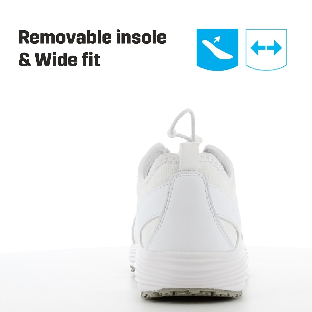 Oxypas Safety Jogger Chaussure de sécurité pour Femme, Confortable, antidérapante, avec Lacets élastiques, Bleu Marine, Taille EU 37